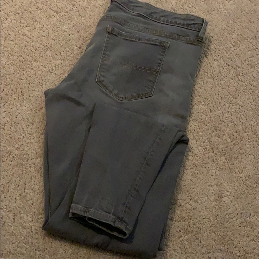 Grey light wash jeans